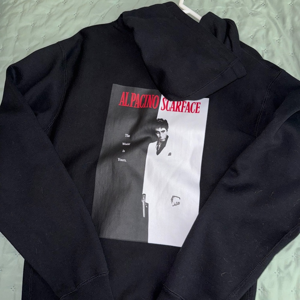 Black Scarface Graphic Hoodie featuring Al Pacino